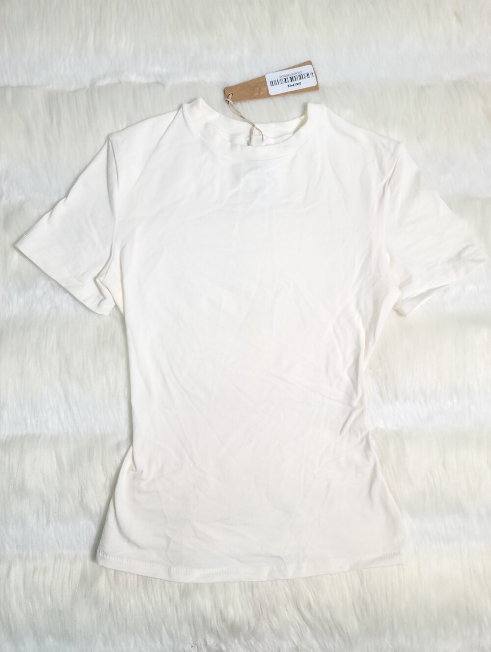 SKIMS Cotton Jersey T-shirt White Marble Women XS NEW